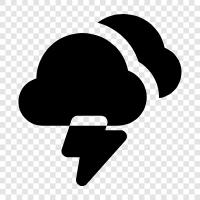 atmospheric, rain, thunder, lightning icon svg