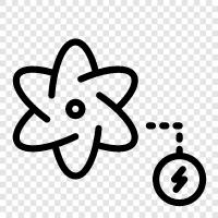 Atom, Atombombe, Atomzerstörer, Atomuhr symbol