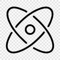 atomic, nucleus, particle, element icon svg