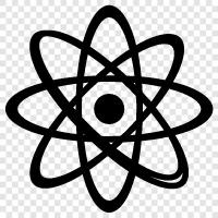 atomic, nucleus, electron, protons icon svg