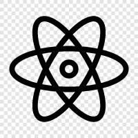 Атомность, ядро, электроны, элементы Значок svg