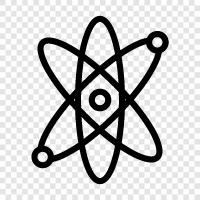 atomism, atomicity, nucleus, atomic number icon svg