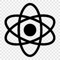 atomism, atomicity, nucleus, electron icon svg