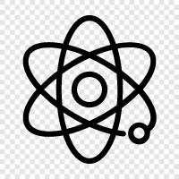 atoms, atomic, nucleus, electron icon svg