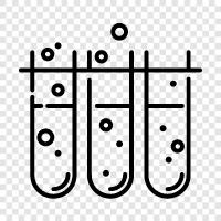 atomlar, moleküller, formüller, reaksiyonlar ikon svg