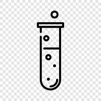 atomlar, elementler, moleküller, tepkiler ikon svg