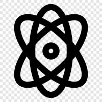 atoms, atomic, nucleus, chemical icon svg