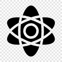 atoms, nucleus, atomism, elements icon svg