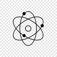 atoms, nucleus, protons, neutrons icon svg