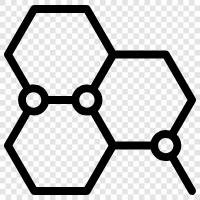 atoms, compounds, elements, reactions icon svg