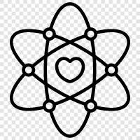 atoms, nucleus, radioactive, elements icon svg