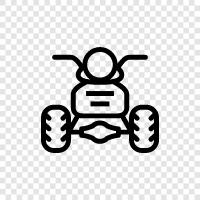 ATV, offroad, fourwheeled vehicle, all terrain vehicle icon svg