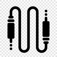 audio cable, audio cable for car, audio cable for home, Aux cable icon svg