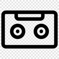 audio cassette, audio recording, cassette tape, audio cassette player icon svg