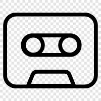 Audiokassette, Audioaufnahme, analoges Band, Musik symbol