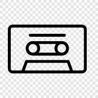 audio cassette, 8track tape, cassette player, cassette adapter icon svg