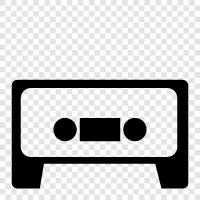 audio cassette, analog cassette tape, audio cassette player, how to play a icon svg