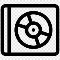 Audio CD, Music CD, Recording CD, Compact Disc icon svg