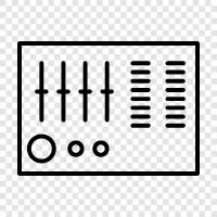 audio mixer, audio interface, audio equipment, audio console icon svg