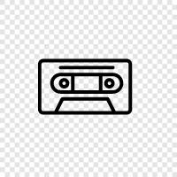 audio, cassette, magnetic tape, reel to reel tape icon svg