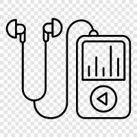 Аппарат звукового проигрывателя, аудиопроигрыватель для андроида, аудиопроигрыватель для айфона, аудиопроигрыватель Значок svg