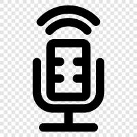 audio podcast, podcasting, audio content, audio program icon svg