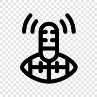 audio, streaming, technology, news icon svg