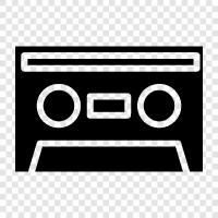 Audio Tape, Magnetic Tape, Cassette Tape, VHS Tape icon svg