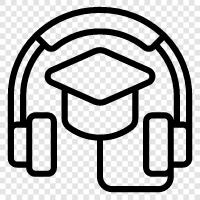 audio training, audio tutorial, audio learning, audio education icon svg