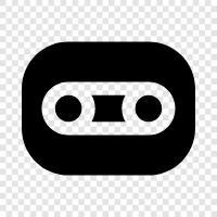 audio, music, sound, music cassette icon svg