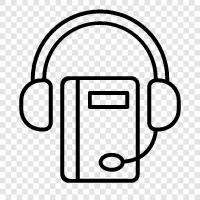 Audiobook, Books on Tape, eBooks, Fiction icon svg