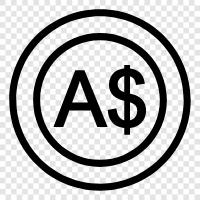 australian dollar, us dollar, currency, dollar australian icon svg