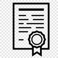 Authenticated document, Official document, Legitimate document, Legit document icon svg