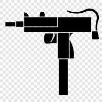 automatic, machine gun, handguns, assault icon svg