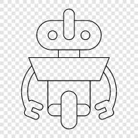 automation, artificial intelligence, machine learning, robotics icon svg