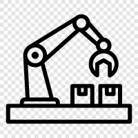Automatisierung, Produktionssteuerung, industrielle Automatisierung, maschinelles Lernen symbol