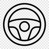 Auto, fahren, steuern, Rad symbol