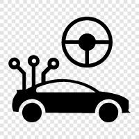 autonomous, selfdriving cars, driverless cars, artificial intelligence icon svg