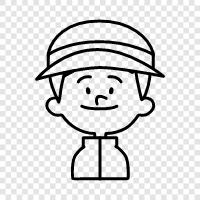 Avatar, Kids, Hat, Cartoon icon svg