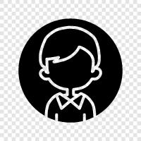 avatar boy, Circle, online gaming, online gaming community icon svg