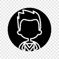 Avatar, boy, little, small icon svg