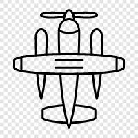 aviation, airplane, flying, propeller icon svg