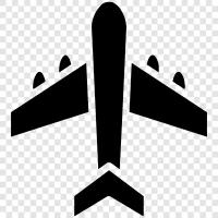 Luftfahrt, Flugzeugpilot, Flugzeugmechaniker, Flugzeugteile symbol