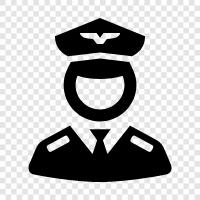 aviation, flying, airplane, captain icon svg
