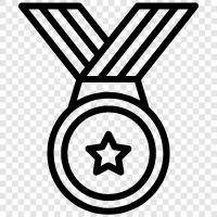 award, commendation, distinction, Medal icon svg