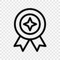 awards, commemorative, distinguished, Badge icon svg