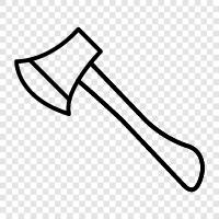 axe handle, axe head, axe manufacturing, axe blade icon svg