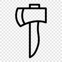 axes, chopping, hatchet, tool icon svg