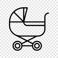 baby, prams, pushchairs, strollers icon svg