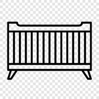 baby, child, nursery, bed icon svg